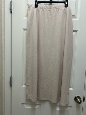 Kettlewell 100% Cotton Women's Cream Maxi Skirt - Neutral Everyday Style